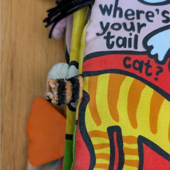 Jellycat Orange Farm Animal Book-Cat tail missing - Picture 6 of 7